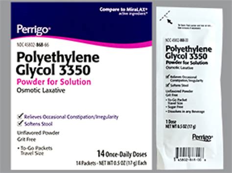 polyethylene glycol 3350 17 gram/dose powder
